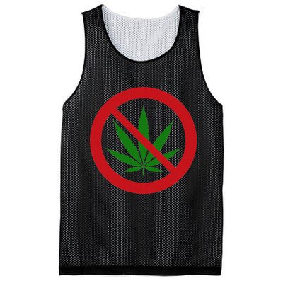 Say No Cannabis Anti Marijuana Design Retro Anti Weed Mesh Reversible Basketball Jersey Tank