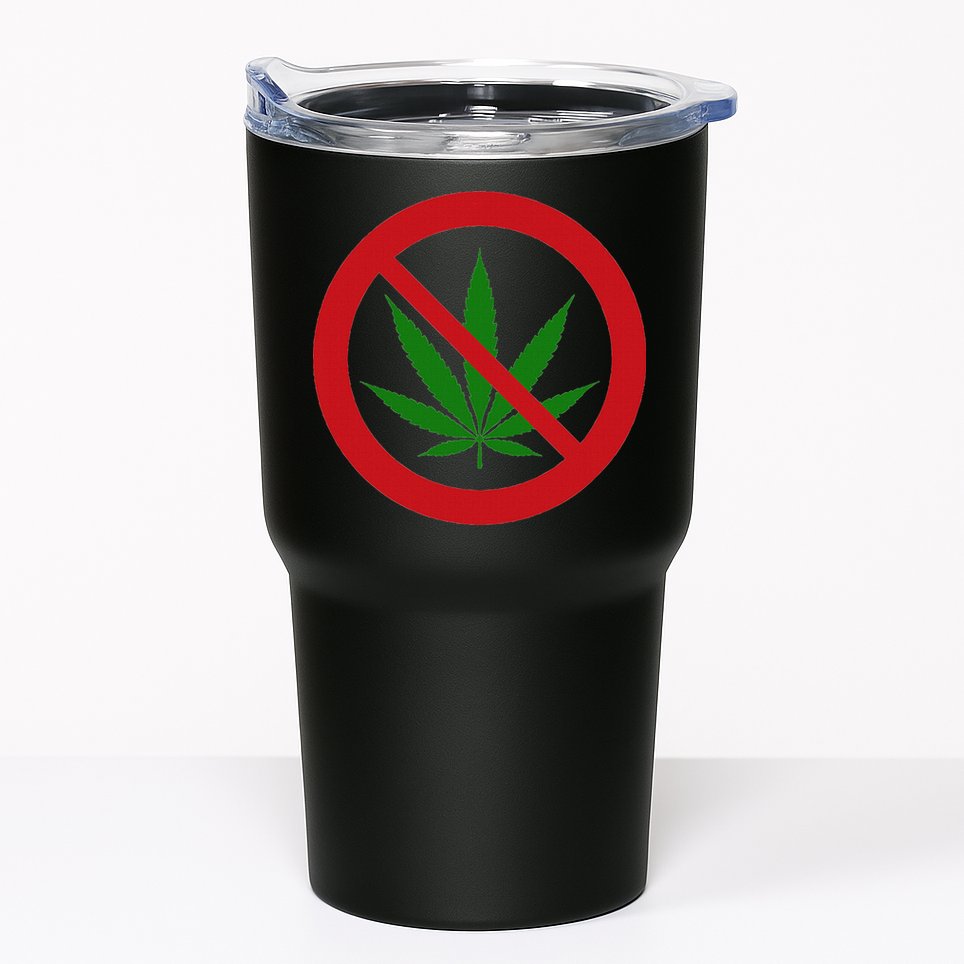 Say No Cannabis Anti Marijuana Design Retro Anti Weed Tumbler