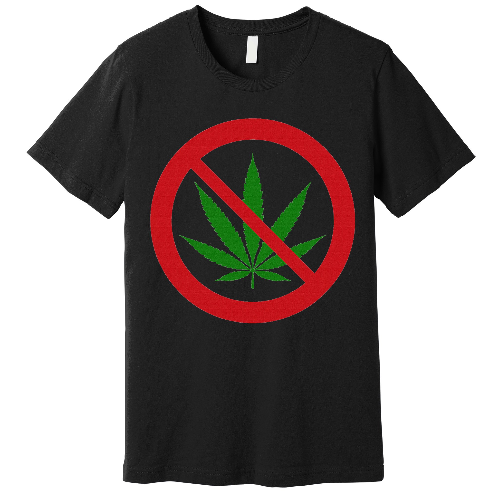 Say No Cannabis Anti Marijuana Design Retro Anti Weed Premium T-Shirt