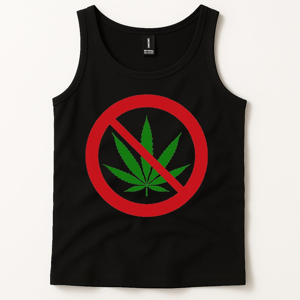 Say No Cannabis Anti Marijuana Design Retro Anti Weed Tank Top