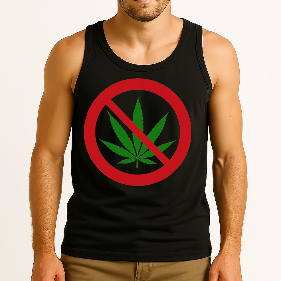 Say No Cannabis Anti Marijuana Design Retro Anti Weed Tank Top