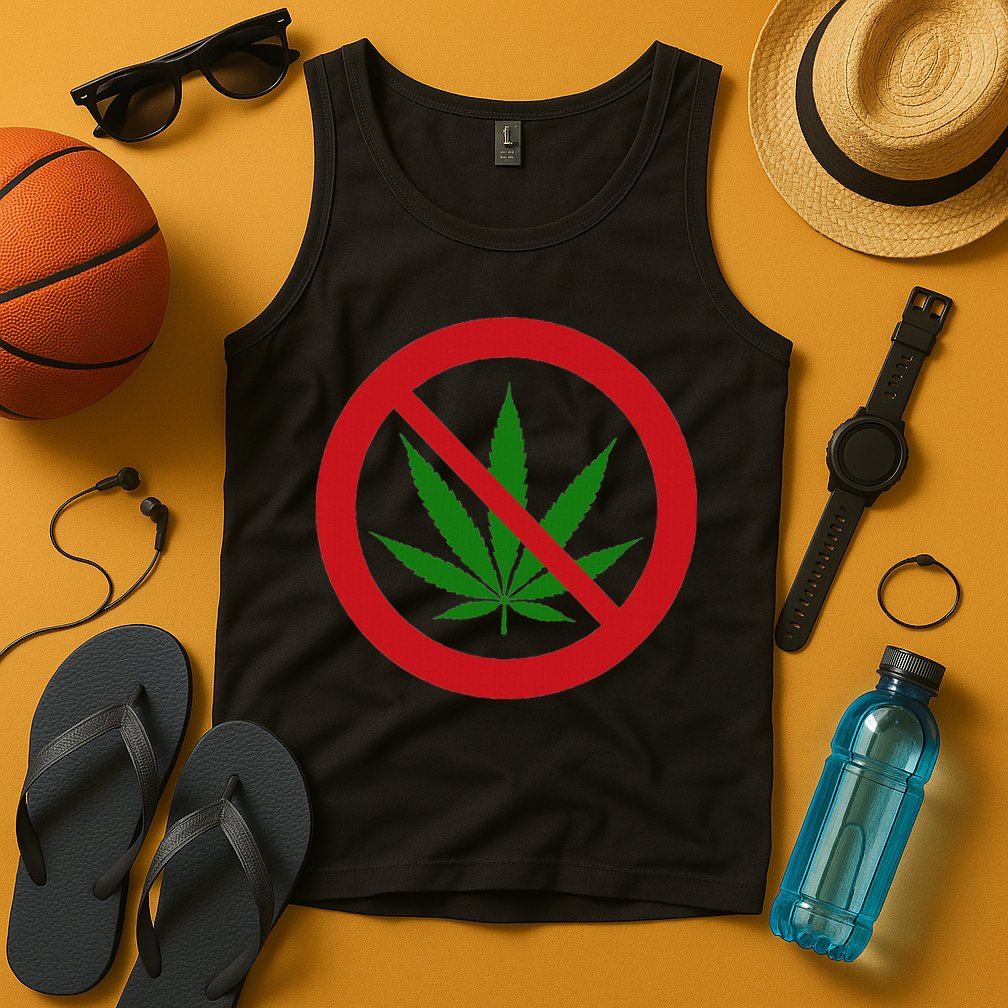 Say No Cannabis Anti Marijuana Design Retro Anti Weed Tank Top
