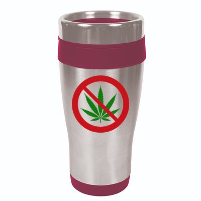 Say No Cannabis Anti Marijuana Design Retro Anti Weed 16oz Travel Tumbler