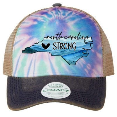 Support North Carolina Stay Western Strong Nc State Legacy Tie Dye Trucker Hat