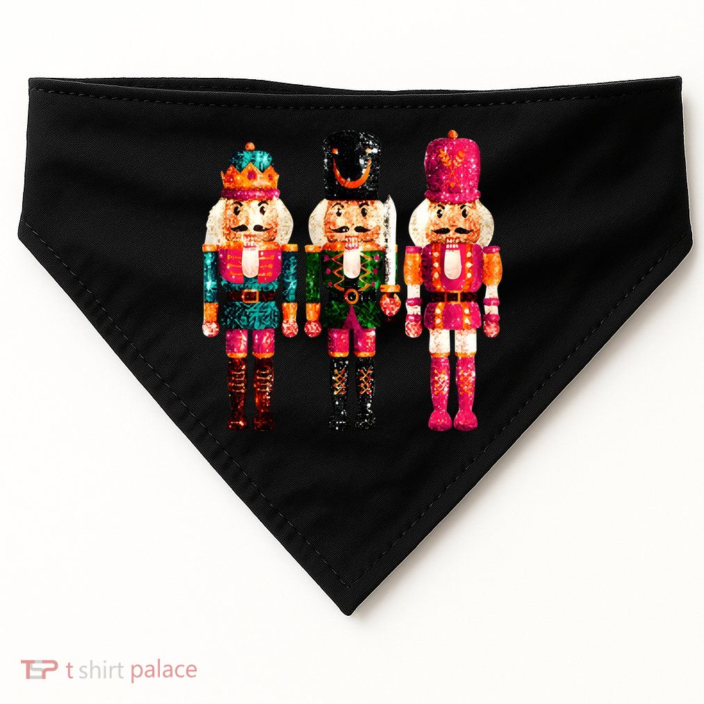 Sequin Nutcracker Christmas Xmas USA-Made Doggie Bandana