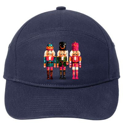 Sequin Nutcracker Christmas Xmas 7-Panel Snapback Hat