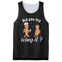 School Nurse Christmas Did You Try Icing It Gingerbread Mesh Reversible Basketball Jersey Tank