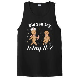 School Nurse Christmas Did You Try Icing It Gingerbread PosiCharge Competitor Tank