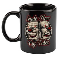 Smile Now Cry Later Drama Masks 11oz C Handle Ceramic Mug