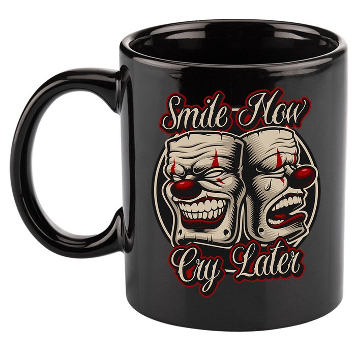 Smile Now Cry Later Drama Masks 11oz C Handle Ceramic Mug