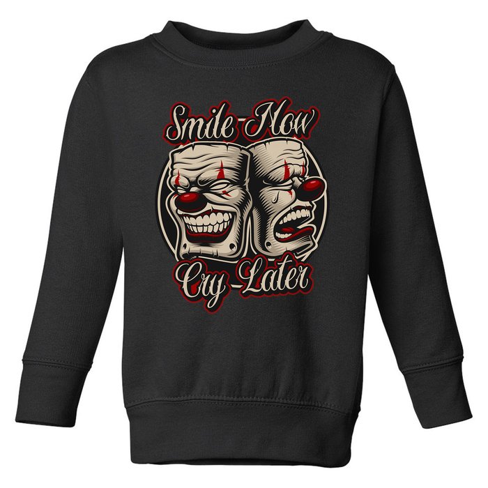 Smile Now Cry Later Drama Masks Toddler Sweatshirt