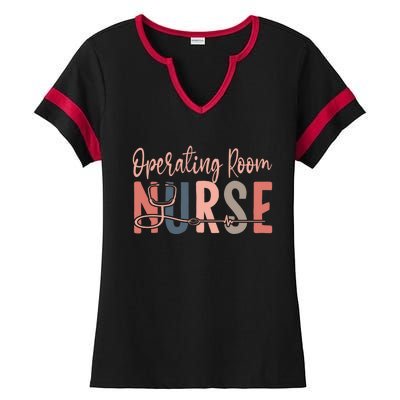 Surgical Nurse Cute Nursing Or Nurse Operating Room Nurse Gift Ladies Halftime Notch Neck Tee