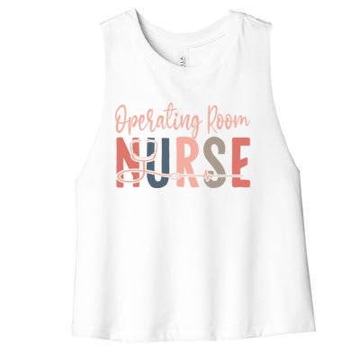 Surgical Nurse Cute Nursing Or Nurse Operating Room Nurse Gift Women's Racerback Cropped Tank