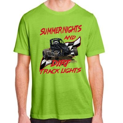 Summer Nights Dirt Track Lights | Dirt Track Racing | Motocross Gift Adult ChromaSoft Performance T-Shirt