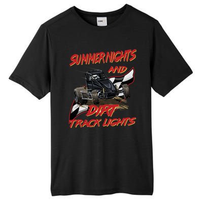 Summer Nights Dirt Track Lights | Dirt Track Racing | Motocross Gift Tall Fusion ChromaSoft Performance T-Shirt