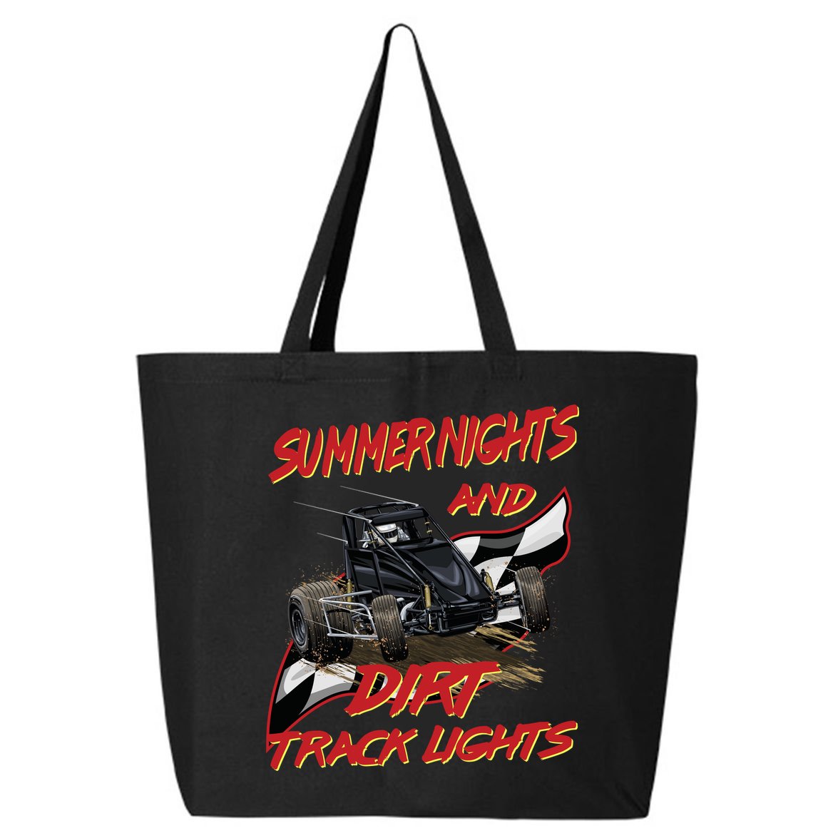 Summer Nights Dirt Track Lights | Dirt Track Racing | Motocross Gift 25L Jumbo Tote