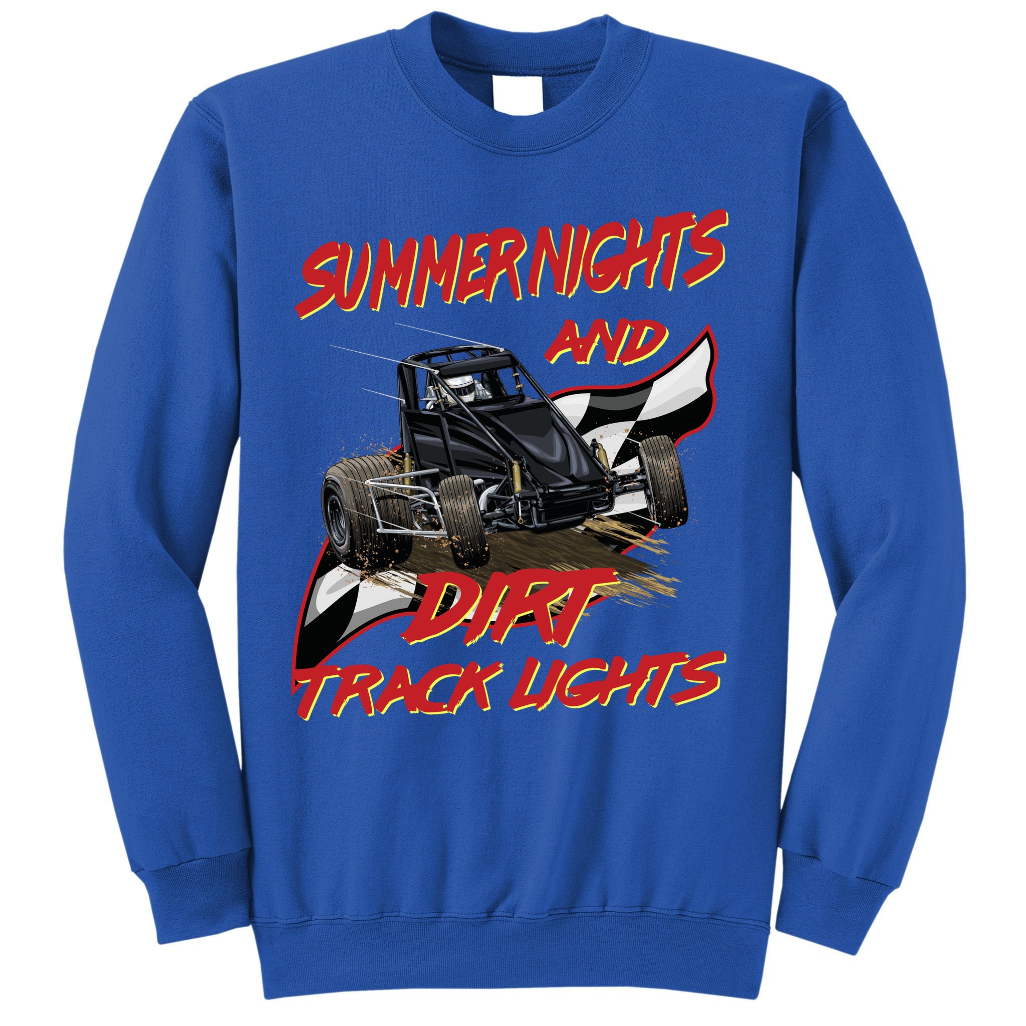 Summer Nights Dirt Track Lights | Dirt Track Racing | Motocross Gift Sweatshirt