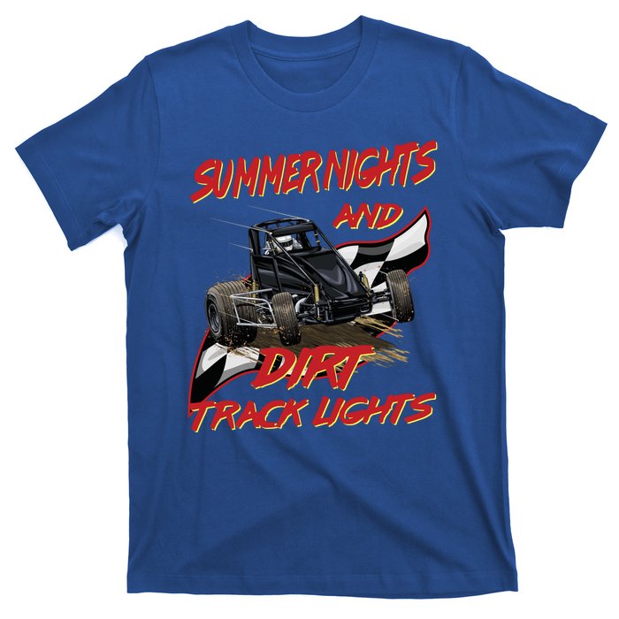 Summer Nights Dirt Track Lights | Dirt Track Racing | Motocross Gift T-Shirt