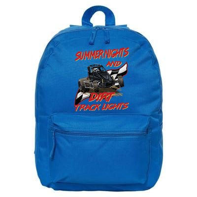 Summer Nights Dirt Track Lights | Dirt Track Racing | Motocross Gift 16 in Basic Backpack