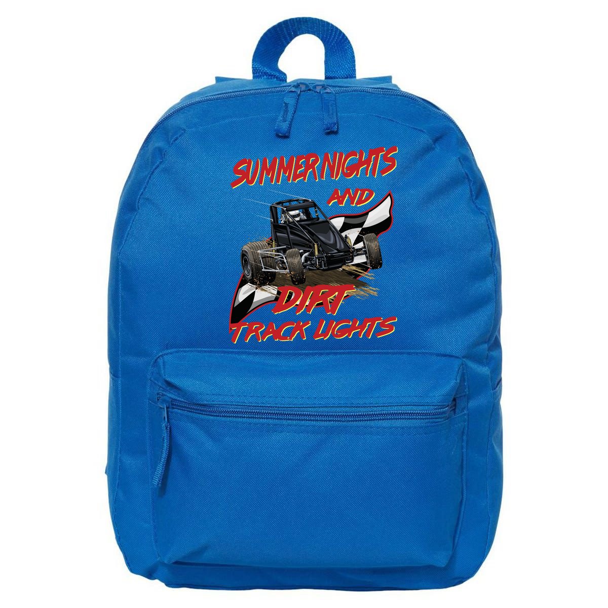 Summer Nights Dirt Track Lights | Dirt Track Racing | Motocross Gift 16 in Basic Backpack