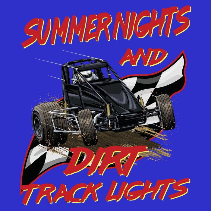 Summer Nights Dirt Track Lights | Dirt Track Racing | Motocross Gift 16 in Basic Backpack