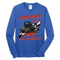 Summer Nights Dirt Track Lights | Dirt Track Racing | Motocross Gift Tall Long Sleeve T-Shirt