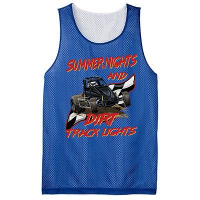 Summer Nights Dirt Track Lights | Dirt Track Racing | Motocross Gift Mesh Reversible Basketball Jersey Tank