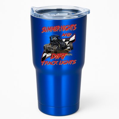 Summer Nights Dirt Track Lights | Dirt Track Racing | Motocross Gift Tumbler