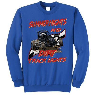 Summer Nights Dirt Track Lights | Dirt Track Racing | Motocross Gift Tall Sweatshirt