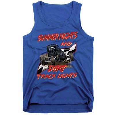 Summer Nights Dirt Track Lights | Dirt Track Racing | Motocross Gift Tank Top