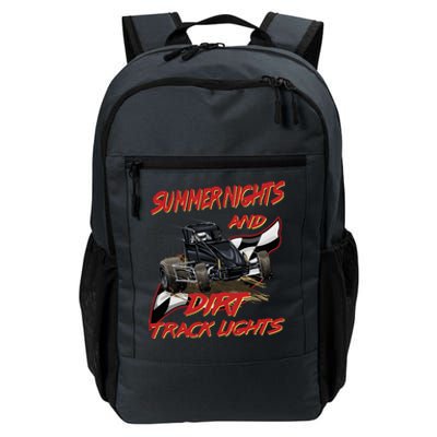 Summer Nights Dirt Track Lights | Dirt Track Racing | Motocross Gift Daily Commute Backpack