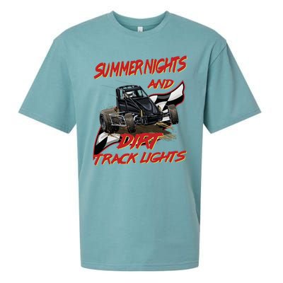 Summer Nights Dirt Track Lights | Dirt Track Racing | Motocross Gift Sueded Cloud Jersey T-Shirt