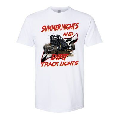 Summer Nights Dirt Track Lights | Dirt Track Racing | Motocross Gift Softstyle CVC T-Shirt