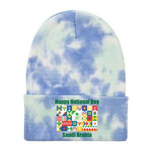 Saudi National Day Ksa Gift Cute Gift Tie Dye 12in Knit Beanie