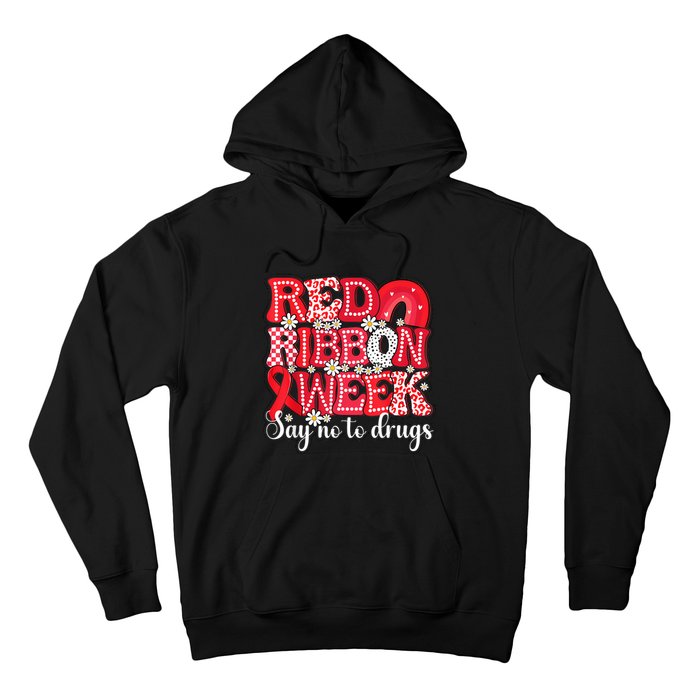 Say Not Drug Free Say Yes Kindness Red Ribbon Week Rainbow Hoodie