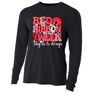 Say Not Drug Free Say Yes Kindness Red Ribbon Week Rainbow Cooling Performance Long Sleeve Crew