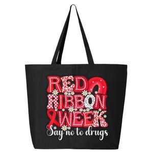 Say Not Drug Free Say Yes Kindness Red Ribbon Week Rainbow 25L Jumbo Tote