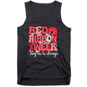 Say Not Drug Free Say Yes Kindness Red Ribbon Week Rainbow Tank Top