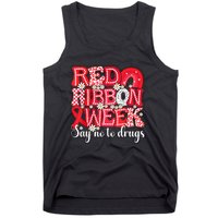 Say Not Drug Free Say Yes Kindness Red Ribbon Week Rainbow Tank Top