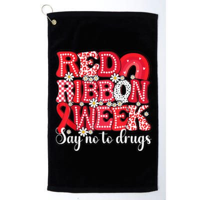 Say Not Drug Free Say Yes Kindness Red Ribbon Week Rainbow Platinum Collection Golf Towel