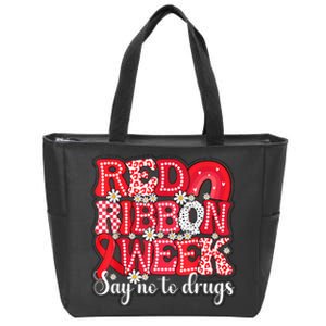 Say Not Drug Free Say Yes Kindness Red Ribbon Week Rainbow Zip Tote Bag