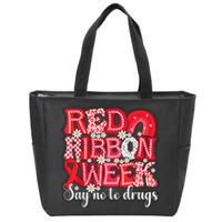 Say Not Drug Free Say Yes Kindness Red Ribbon Week Rainbow Zip Tote Bag