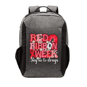 Say Not Drug Free Say Yes Kindness Red Ribbon Week Rainbow Vector Backpack