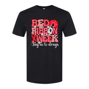 Say Not Drug Free Say Yes Kindness Red Ribbon Week Rainbow Softstyle CVC T-Shirt