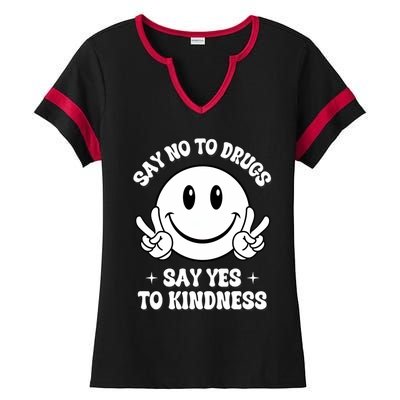 Say Not Drugfree Say Yes To Kindness Red Ribbon Week Ladies Halftime Notch Neck Tee