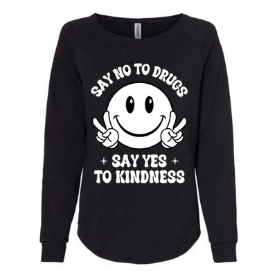 Say Not Drugfree Say Yes To Kindness Red Ribbon Week Womens California Wash Sweatshirt