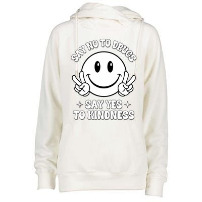 Say Not Drugfree Say Yes To Kindness Red Ribbon Week Womens Funnel Neck Pullover Hood