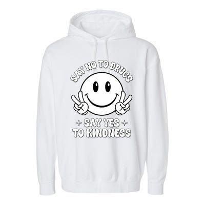 Say Not Drugfree Say Yes To Kindness Red Ribbon Week Garment-Dyed Fleece Hoodie