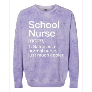 School Nurse Definition Back To School First Day Colorblast Crewneck Sweatshirt