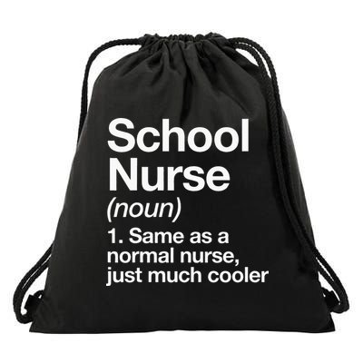 School Nurse Definition Back To School First Day Drawstring Bag